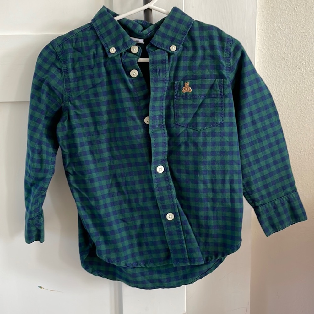 Navy and Green Gingham - Christmas Fall Shirt
